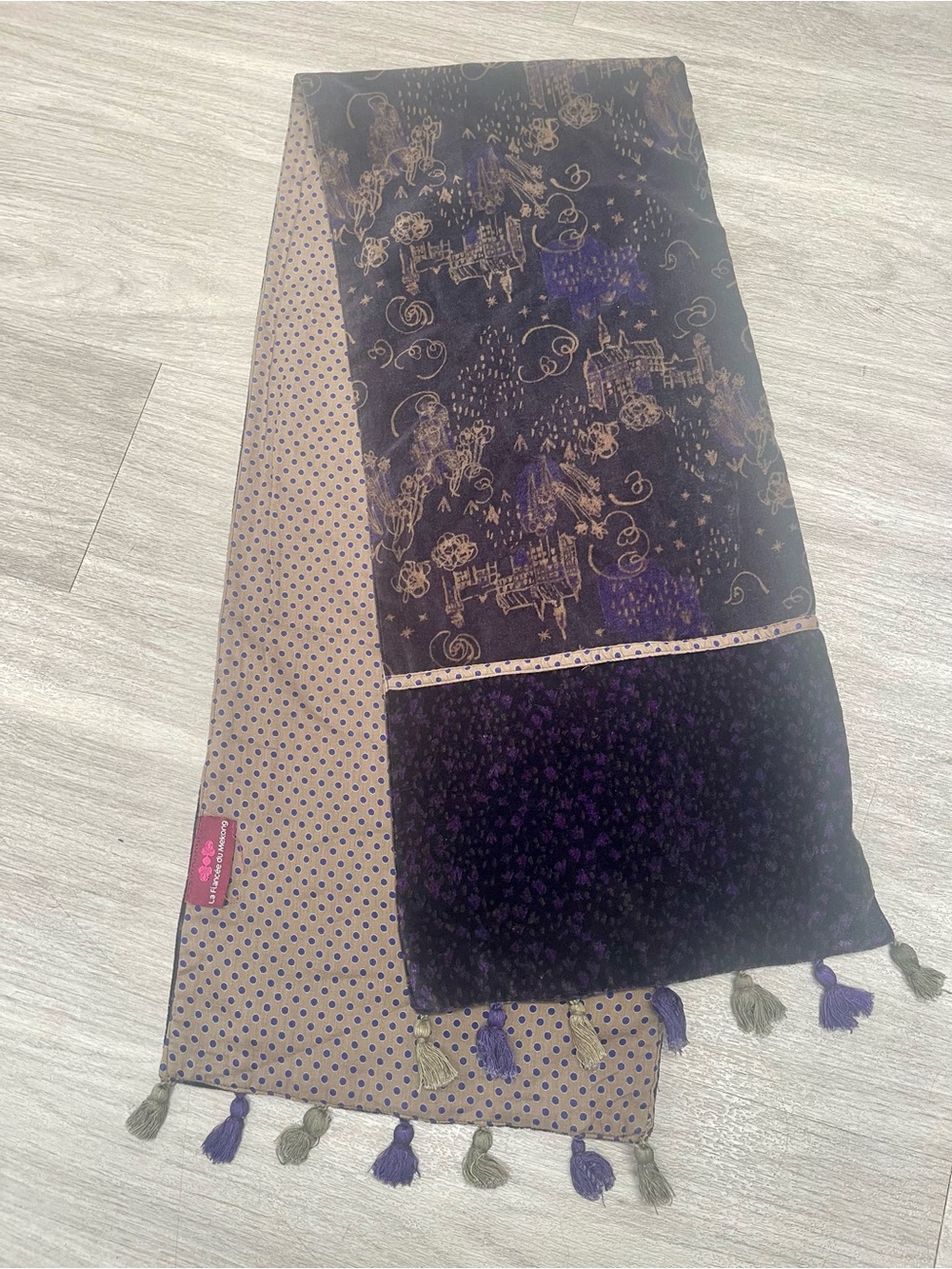 Beautiful bohemian unique French scarf